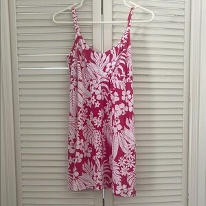 Tommy Bahama Pink and White Smocked Dress